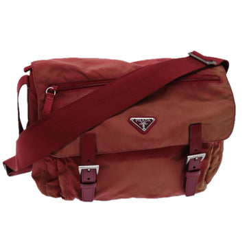 PRADA Shoulder Bag Nylon Red Auth ac2935