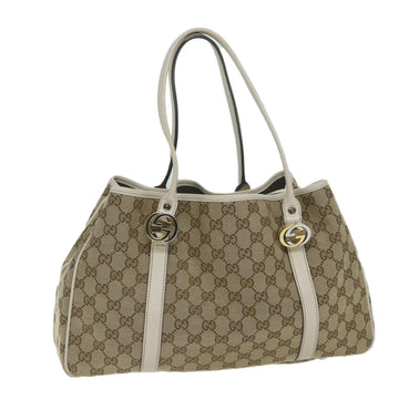 GUCCI GG Canvas GG Twins Tote Bag Beige 232957 Auth am5445