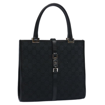 GUCCI Jackie GG Canvas Hand Bag Black 002 1065 Auth am5495