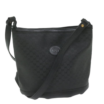 GUCCI Micro GG Canvas Shoulder Bag Black 001 14 0712 Auth ar11126
