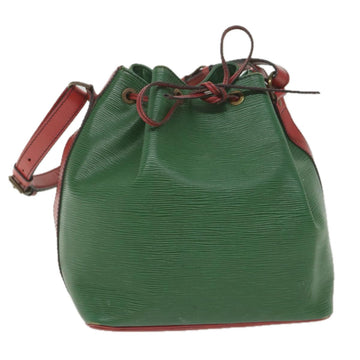 LOUIS VUITTON Epi Petit Noe Shoulder Bag Bicolor Green Red M44147 Auth bs10104