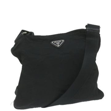 PRADA Shoulder Bag Nylon Black Auth bs10533