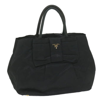 PRADA Hand Bag Nylon Black Auth bs10628