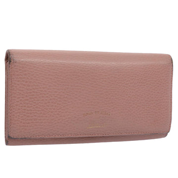 GUCCI Long Wallet Leather Pink 354498 Auth bs10632
