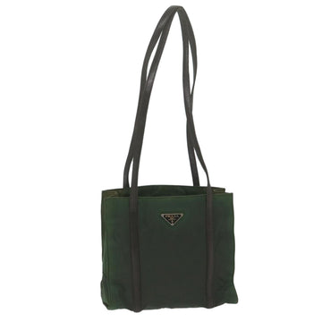 PRADA Shoulder Bag Nylon Green Auth bs10689