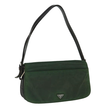 PRADA Shoulder Bag Nylon Green Auth bs10692
