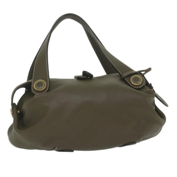 LOEWE Shoulder Bag Leather Brown Auth bs10708