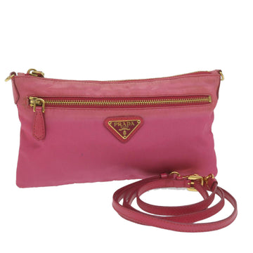 PRADA Shoulder Bag Nylon Pink Auth bs10992
