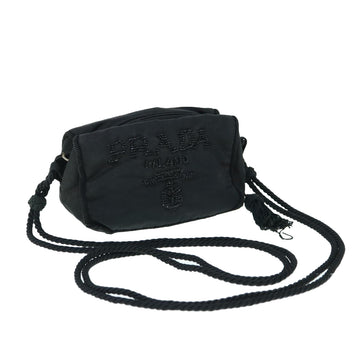 PRADA Shoulder Bag Nylon Black Auth bs11129