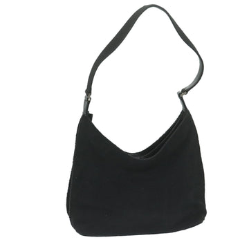 GUCCI Shoulder Bag Canvas Black Auth bs11422