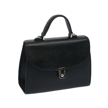 BURBERRYSs Hand Bag Leather Black Auth bs11684
