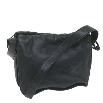 LOEWE Shoulder Bag Leather Navy Auth bs11774