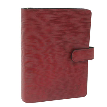 LOUIS VUITTON Epi Agenda MM Day Planner Cover Red R20047 LV Auth bs11828