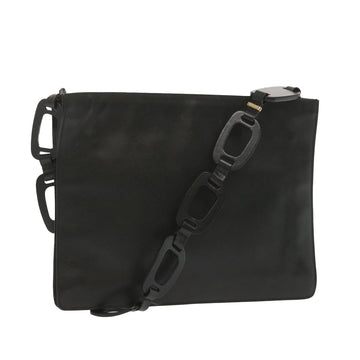 GUCCI Shoulder Bag Leather Black 001 1822 Auth bs12472
