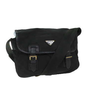 PRADA Shoulder Bag Nylon Black Auth bs12610