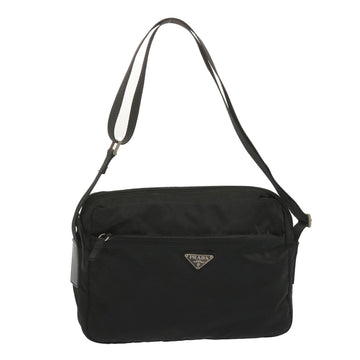 PRADA Shoulder Bag Nylon Black Auth bs12804