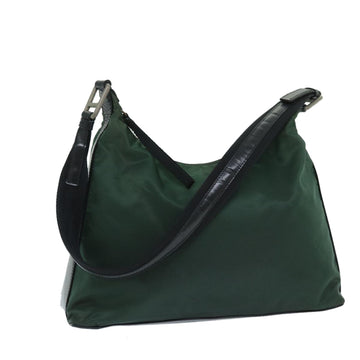 PRADA Shoulder Bag Nylon Green Auth bs12873