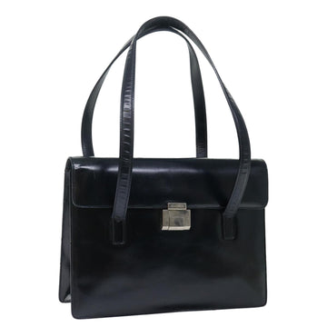 GUCCI Shoulder Bag Leather Outlet Black Auth bs13630