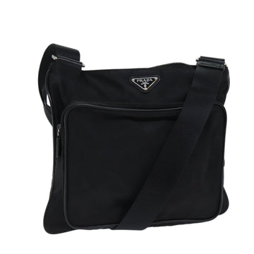 PRADA Shoulder Bag Nylon Black Auth bs13636