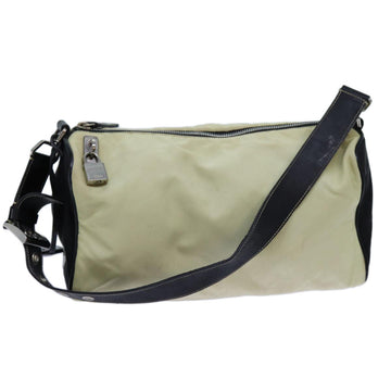 PRADA Shoulder Bag Nylon Beige Auth bs13644