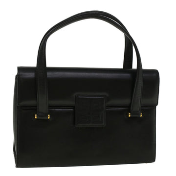 GIVENCHY Hand Bag Leather Black Auth bs9526