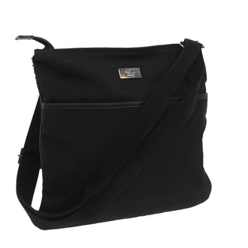 GUCCI Shoulder Bag Canvas Black 141626 Auth bs9546
