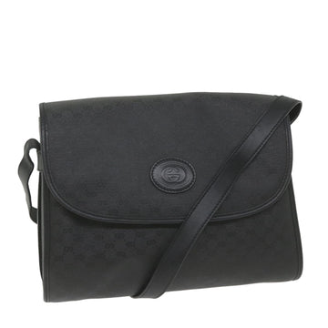 GUCCI Micro GG Canvas Shoulder Bag Black 001 14 0712 Auth bs9977