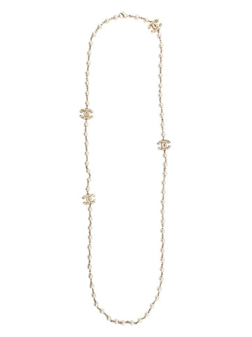 CHANEL CC pearl-embellished chain necklace