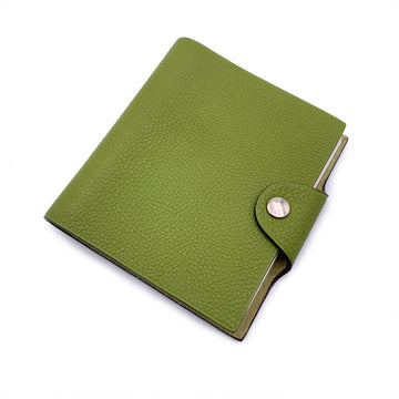 HERMES Green Togo Leather Ulysse Mini Notebook Cover With Refill