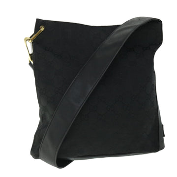GUCCI GG Canvas Shoulder Bag Black 91761 Auth ep1584