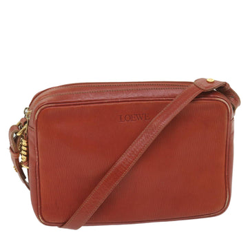 LOEWE Shoulder Bag Leather Red Auth ep2257