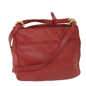 LOEWE Shoulder Bag Leather Red Auth ep2339