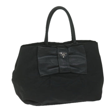 PRADA Hand Bag Nylon Black Auth ep2578