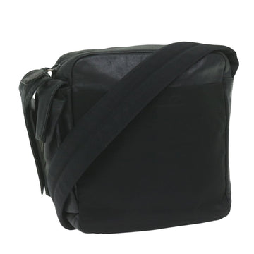 PRADA Shoulder Bag Leather nylon Black Auth ep2668