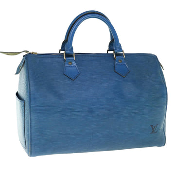 LOUIS VUITTON Epi Speedy 30 Hand Bag Toledo Blue M43005 LV Auth ep2684