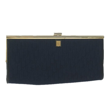CHRISTIAN DIOR Trotter Canvas Clutch Bag Navy Auth ep3050