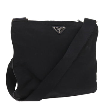PRADA Shoulder Bag Nylon Black Auth fm2842