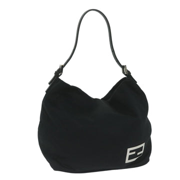 FENDI Shoulder Bag Nylon Black Auth fm3013
