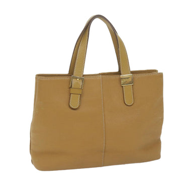 BURBERRYSs Tote Bag Leather Beige Auth fm3177