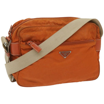 PRADA Shoulder Bag Nylon Orange Auth fm3214