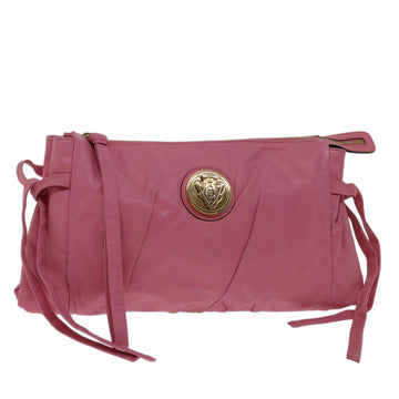 GUCCI Clutch Bag Leather Pink 197016 Auth hk1167