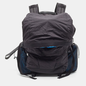 BOTTEGA VENETA Black/Blue Nylon Paper Touch Backpack