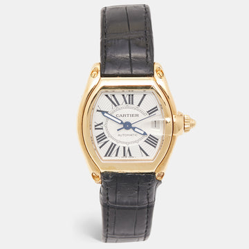 CARTIER White Yellow Gold Roadster Automatic Men's Wristwatch