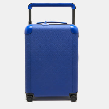 LOUIS VUITTON Racing Blue Monogram Empreinte Leather Horizon 55 Suitcase