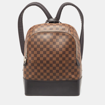 LOUIS VUITTON Black Damier Ebene Canvas and Leather Jake Backpack