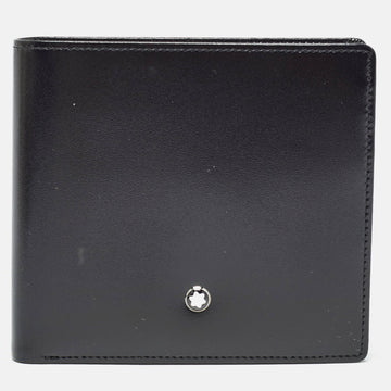 MONTBLANC Black Glossy Leather  4CC Bifold Wallet