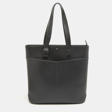 MONTBLANC Grey Leather Sartorial Vertical Tote