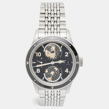 MONTBLANC Black Stainless Steel Geosphere 125872 Men's Wristwatch 42 mm