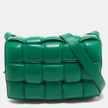 BOTTEGA VENETA Green Padded Leather Cassette Shoulder Bag