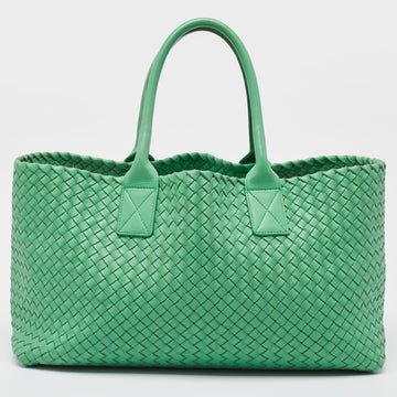 BOTTEGA VENETA Green Intrecciato Leather Medium Limited Edition 0147/1000 Cabat Tote